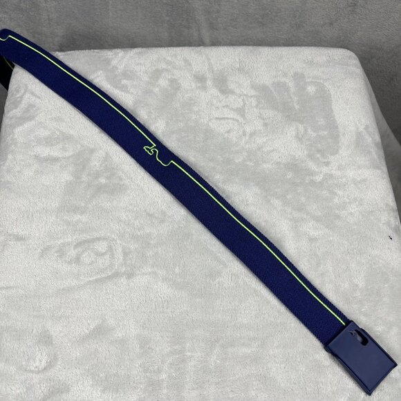 Vineyard Vines XL Navy Belt With Neon Green Whale Design & Adjustable Buckle 38 - Picture 7 of 11